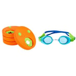 Zoggs Float Discs Armbands, Confidence Building Safe Zoggs Swimming armbands Starter For Children & Little Ripper Kids Swimming Goggles, UV Protection Swim Goggles