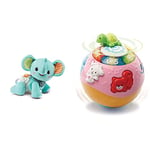 VTech Crawl with Me Elephant, Baby Music Toy for Sensory Play, Blue & Crawl & Learn Baby Activity Ball, Baby Play Centre, Educational Baby Musical Toy, Sound Toy with Lights, Boys & Girls , Pink