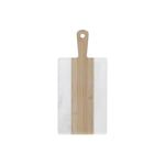 Skærebræt Hvid Natur Bambus Marmor Plastik Rektangulær 38 x 18 x 1 cm