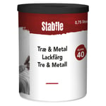 Stabile tre- & metallmaling hvit vannbasert - 0,75 liter