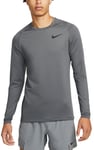 Pitkähihainen t-paita Nike Pro Warm Sweatshirt Grau Schwarz F068 dq5448-068 Koko S
