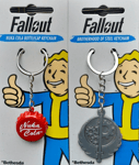 FALLOUT NUKA COLA BOTTLE CAP + BROTHERHOOD OF STEEL SET OF 2 KEYCHAINS NEW!