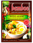 NT# Bamboe Instant Spices - Soto Ayam (Indonesian Yellow Chicken Soup) 40g -Bamboe - Soto Ayam Instant Spices for Yellow Chicken Soup Absolutely captures The Best Taste a Soup Could Ever be