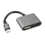 4Smarts Lightning till 4K HDMI-kabel - Grå