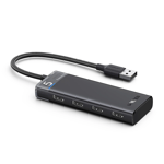 Ugreen CM653 HUB med 4 USB-A-Portar Och USB-A-Strömkabel - Svart - TheMobileStore Laddare & kablar