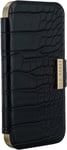 Ted Baker KHAILIM Black Croc Dual Card Slot Folio Phone Case for Iphone 14 Pro M