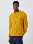 GANT Furry Cable Crew Neck Jumper, 702 Sunflower Yellow