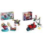 LEGO Marvel Spidey and his Amazing Friends Spidey vs. Green Goblin Super Hero Building Toy & Marvel Motorcycle Chase: Spider-Man vs. Doc Ock, Motorbike Building Toy for Kids, Boys and Girl