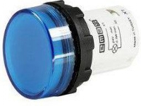 Signallampa MB med LED, monoblock, 230V AC, plan lins, blå T0-MBSD220M