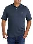 Nautica Men's Classic Fit Short Sleeve Solid Soft Cotton Polo Shirt, Navy, XXL Tall