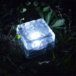 ROCK - Utomhus solcells LED-lampa för trädgården / gården Sensor med automatisk på-funktion Vit S