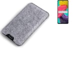Felt case sleeve for Samsung Galaxy M53 5G grey protection pouch