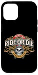 Coque pour iPhone 15 Pro Moto Ride or Die Born into Light Alive into Dark