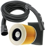 2m Hose + Filters for KARCHER WD3 WD3P WD3.200 WD3.300 WD3.500 WD3.540 WD3.600