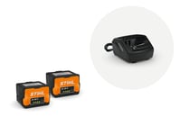 Stihl Startpaket 2 x AK 30 S + AL 101 Batteri och laddare -