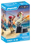 Playmobil 71421 Pirates: Pirate vs. Deeper – Cannon Master, fantasy pirate world, fun imaginative role-play, playsets suitable for children ages 4+