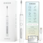 Premium Sonic Electric Toothbrush Advanced Smart Tech with 4 White/Silver
