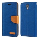 LG X Screen K500N Case, Oxford Leather Wallet Case with Soft TPU Back Cover Magnet Flip Case for LG X View K500DS