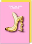 Handmade Surreal Banana Greeting Card – For Anniversary Birthday or Valentine