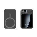 Magnetisk bärbar laddare 10000 mAh Snabbladdning 22,5W Bärbar MagSafe Power Bank Lila 10 000 MA svart