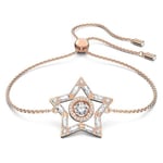 Swarovski armbånd Stella bracelet Mixed cuts, Star, White, Rose gold-tone plated - 5617882