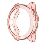 GuosB Suitable for Garmin Fenix 5X& 5X Plus Transparent TPU Watch Case(Transparent white) (Color : Transparent orange)