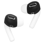 kwmobile Covers Compatible with Apple AirPods Pro - 4x Soft Silicone Covers for Earbuds - Black