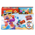 T-Racers Pirate Shark Playset Exclusive Vehicle Car Figurine Ship Toy Set Play