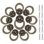 10 st Retro Ring Lådhandtag, Antik Lådhandtag, Antik