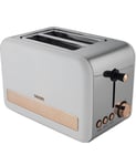 T4TEC 2 Slice White Toaster TOT02UK 850W Brand New & Boxed