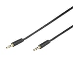 Vivanco Audiokabel, 1x 3.5mm - 1x 3.5mm hane, flat, 1.5m