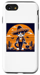 Coque pour iPhone SE (2020) / 7 / 8 Jeux vidéo amusants Cinco De Mayo chat noir Kids Let's Fiesta