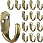 15pcs Hook wall mounted Single Fork Rob Hook for hanging Towel Hook with 30 Screws for bags, hats, hats, foulards, cups