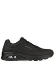 Skechers Uno Stand on Air Lace Up Trainers - Black, Black, Size 11, Men