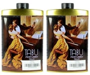 2 x Tabu Body Powder New Series With Perfume From France Enhances Charm 200g.