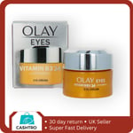 2 X Olay Eyes Vitamin B3 24 + Vitamin C Fragrance Free Eye Cream 15ml