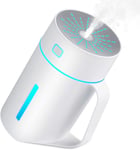 GRNERIC Air Humidifier Aromatherapy Humidifier Silent Mini Humidifier and Air Purifier USB Interface 420ml Nano Spray (White)