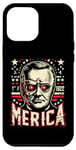 Coque pour iPhone 14 Pro Max Franklin D. Roosevelt Funny July 4th American US Flag Merica