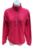 New NIKE Running DriFit Womens Reflective Running Work Out Top Pink S
