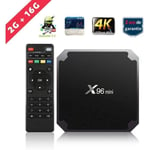 GOBRO tv box X96MINI GOBRO S905W Android 7.1 smart TV Box/Lecteur Multimédia box iptv Quad-Core 4K 2GB/16GB,2.4GHz Satellite tv