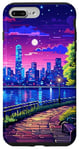 iPhone 7 Plus/8 Plus New York City Evening Synthwave Retro Pixel Art Case