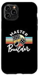 Coque pour iPhone 11 Pro Blocs de construction rétro vintage Master Builder pour hommes, femmes, enfants