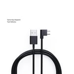 Right Angle Micro USB Cable - USB 2.0 A to Right Angle Micro B - Black