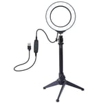 AJH Mini 5 inch Desk Ring Light with Tripod Stand, Portable Desk Dimmable LED Selfie Fill Light for Vlogging, Photography, YouTube Video, Makeup and Live Stream, 3 Light Modes