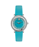 Versace Greca Flourish WoMens Blue Watch VE7F00123 Leather (archived) - One Size