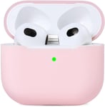 Vaaleanpunainen Apple AirPods 3 -kotelo silikonisuojakotelo AirPods 3:lle