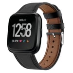 Fitbit Versa 2 / Versa / Versa Lite klockarmband i läder - Svart