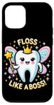 Coque pour iPhone 13 Pro Floss Like a Boss Fun Tooth Fairy Hygiène des enfants