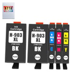 ATTA HP 903XL Ink Cartridges Multipack for HP 903 903 XL Work with HP OfficeJet Pro 6950 6960 6970 6961 6963 6964 6965 6966 6968 6971 6974 6975 6976 6978 6979 - (2 Black 1 Cyan 1 Magenta 1 Yellow)