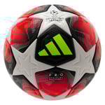 adidas Fotboll Pro Champions League 3. 2024/25 Matchboll - Vit/lucid Red/lucid Lemon/silver, storlek Ball SZ. 5
